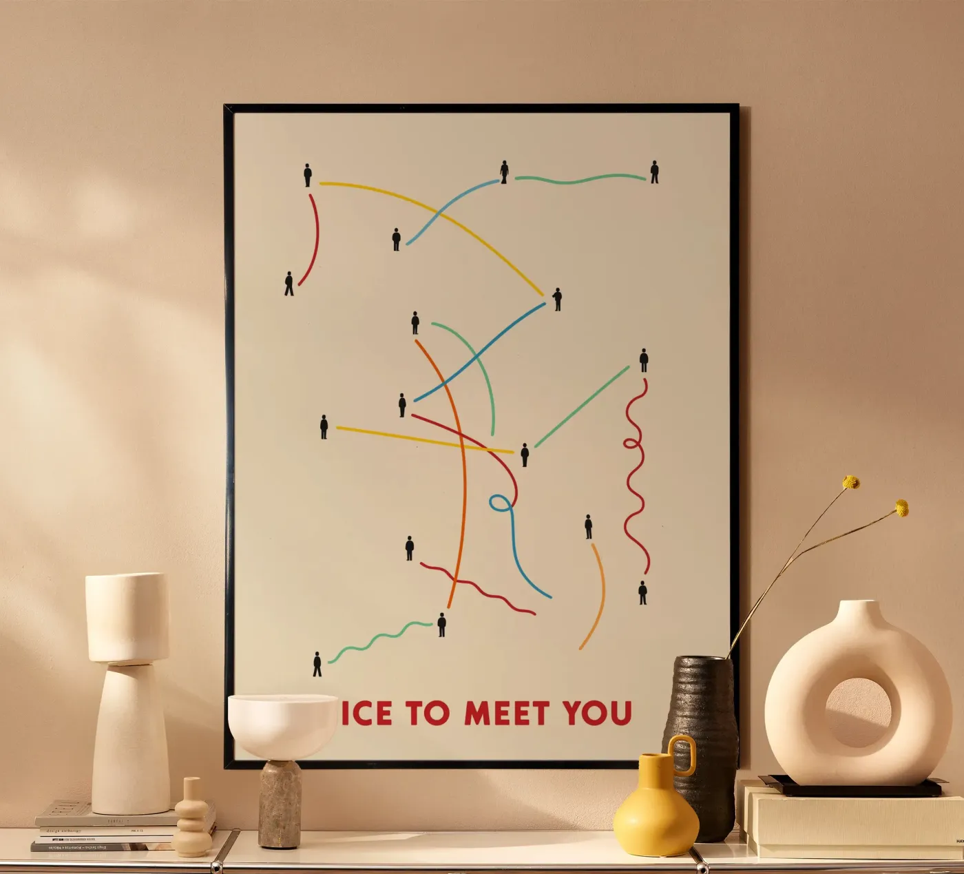 Connection Paths poster by brunaeuflauzino