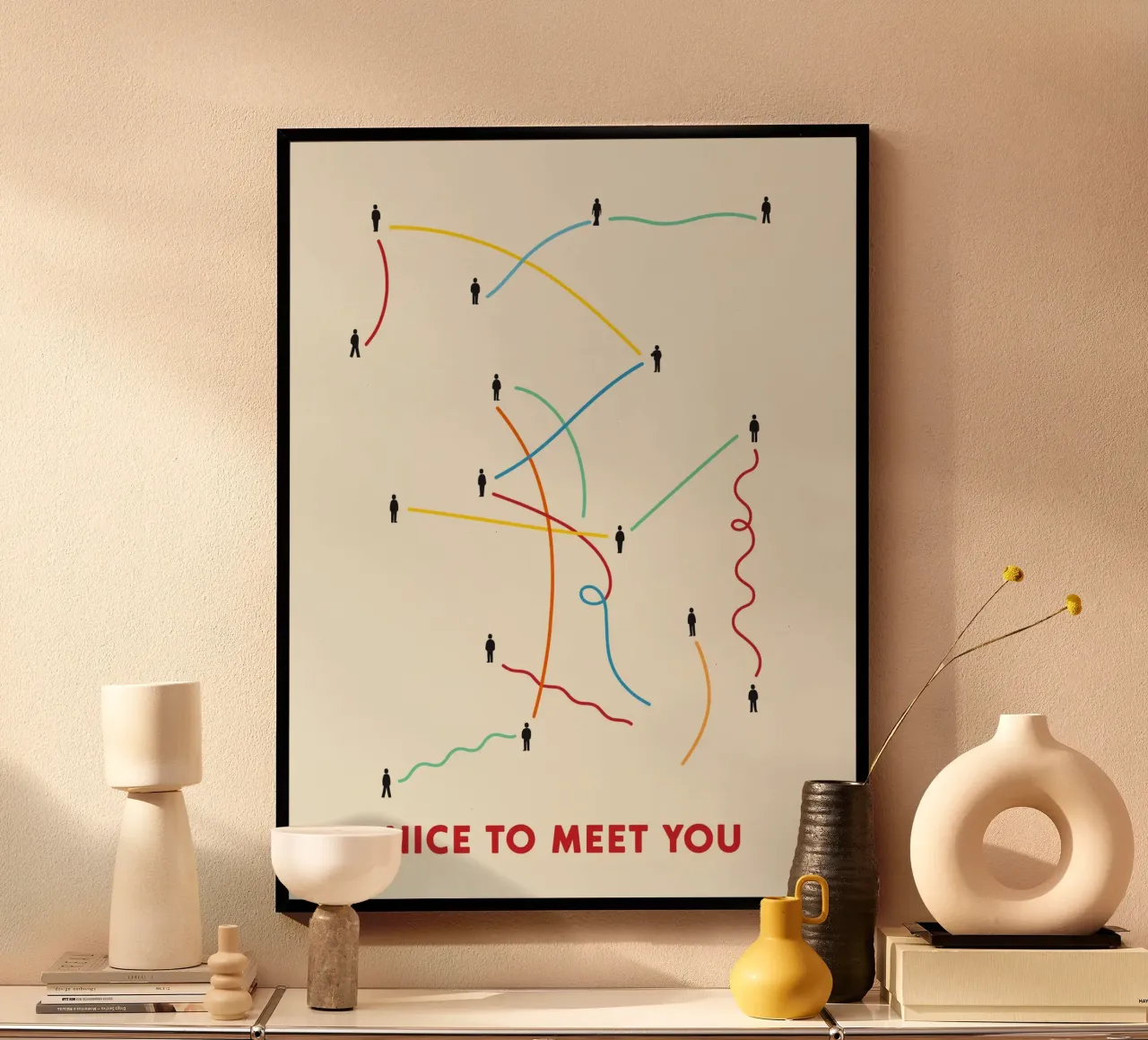 Connection Paths poster by brunaeuflauzino