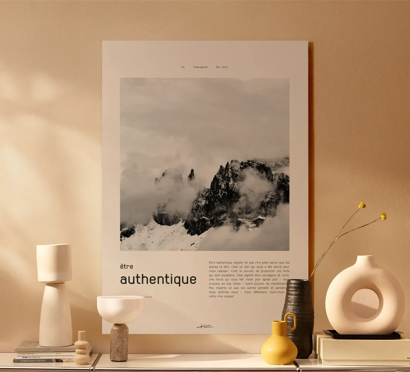 être authentique acrylic glass by KL.