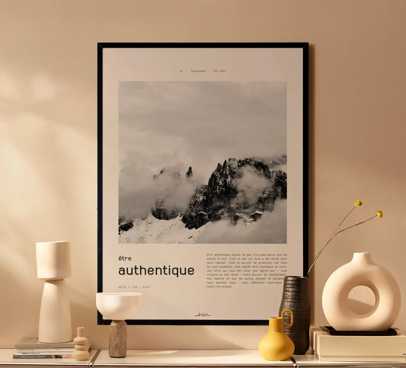 être authentique poster da KL.