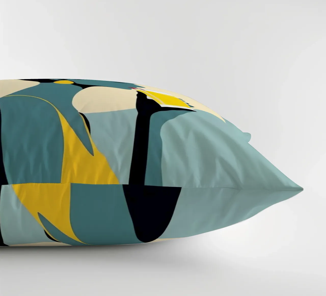 Sunlit Sip - Donna minimalista retro con limonata cuscino da Maison Solis