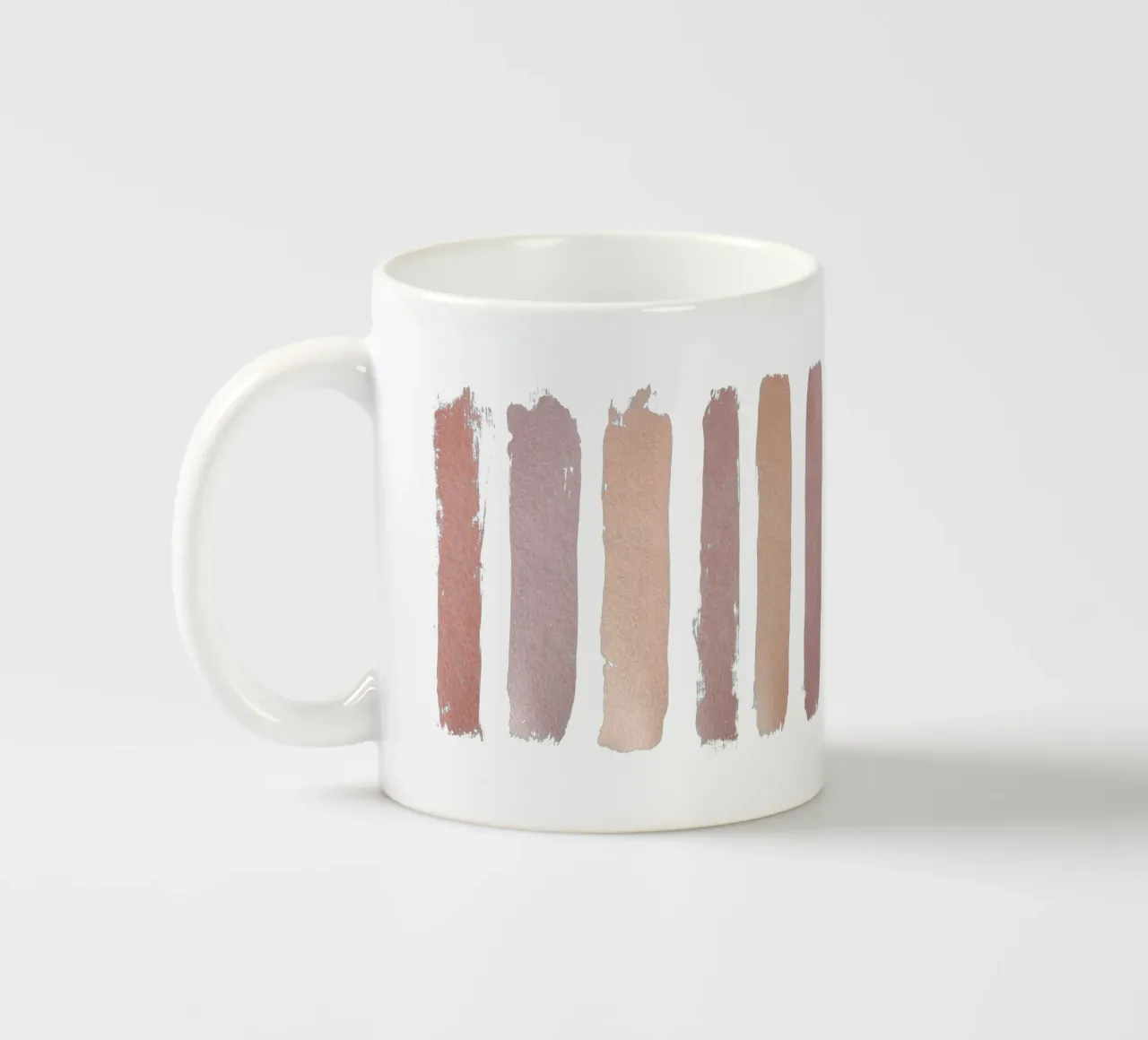 Strisce rosa polverose tazza in ceramica da Orara Studio
