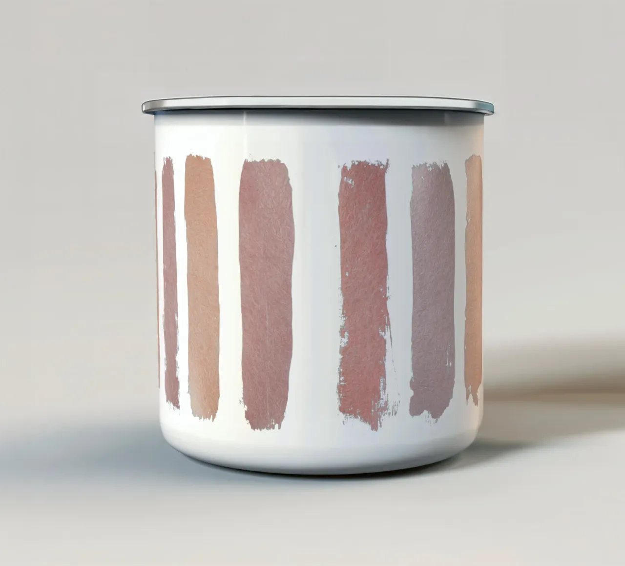 Strisce rosa polverose tazza in smalto da Orara Studio