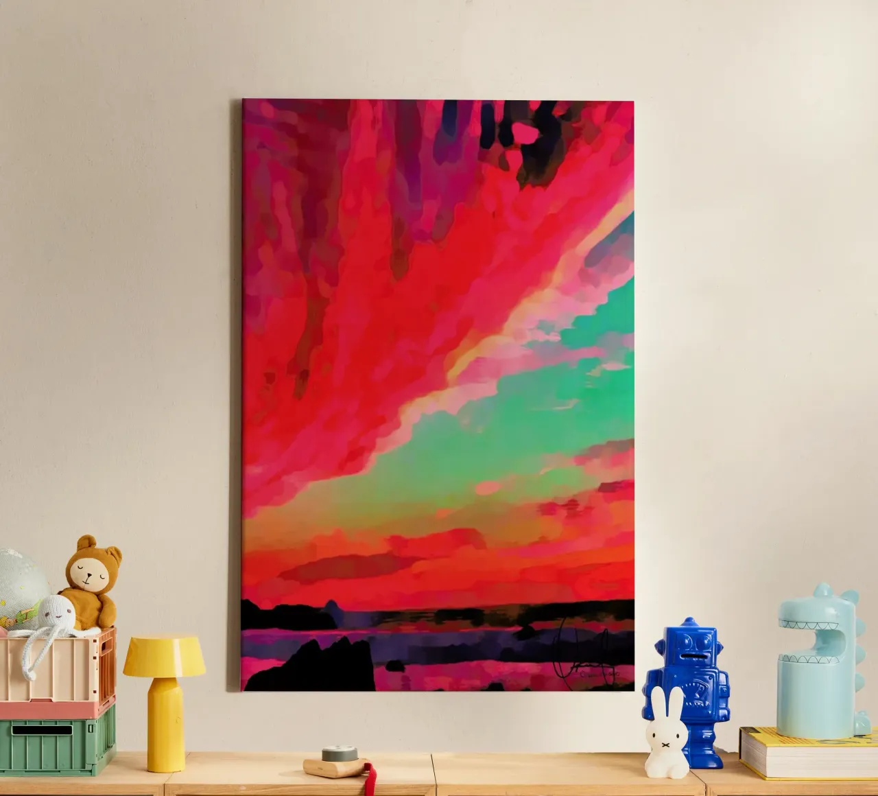 Aspetto All'alba canvas met Baklijst van Xchange Art Studio