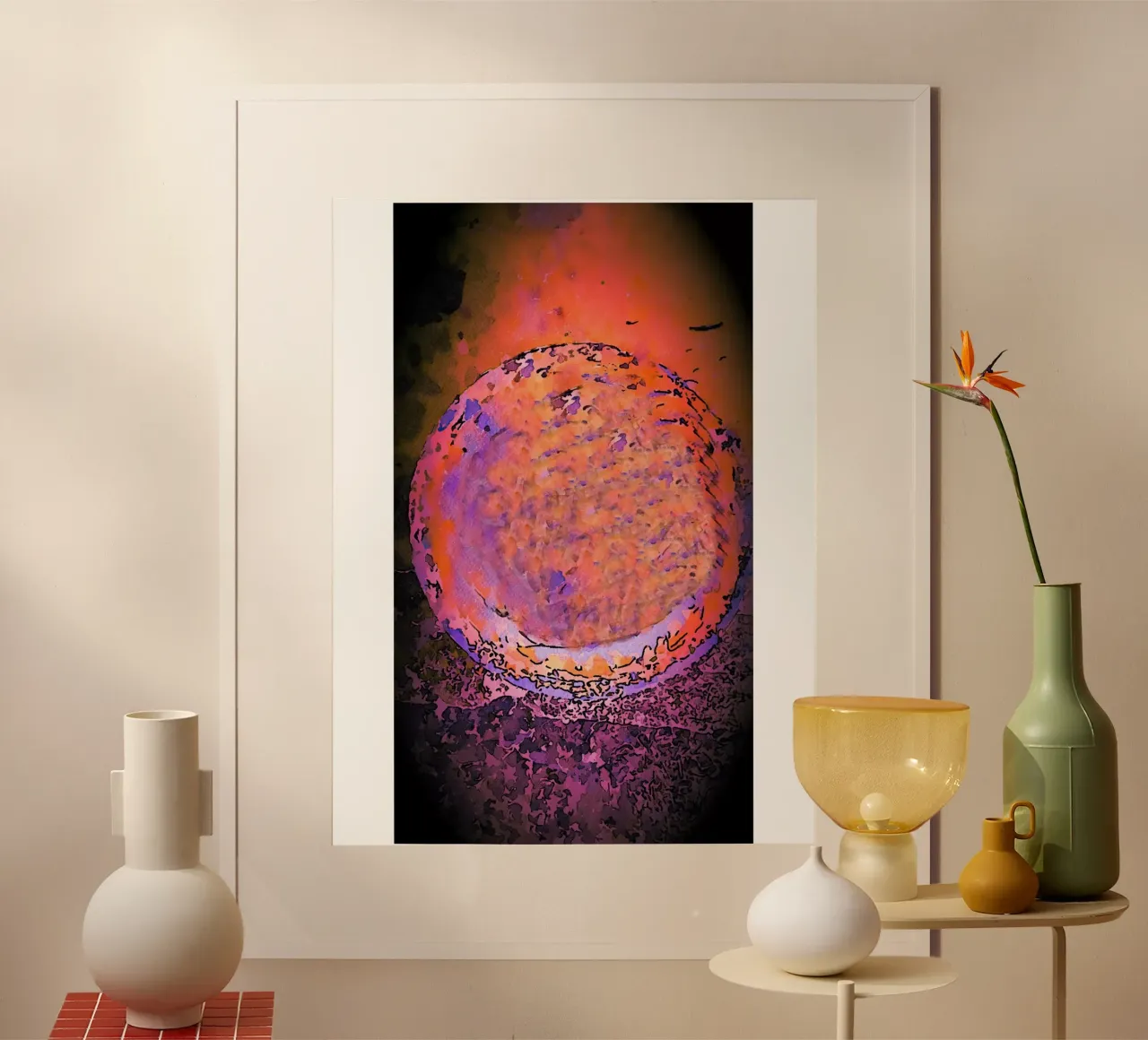 Pianeta poster con telaio in legno da Massimo Frascogna