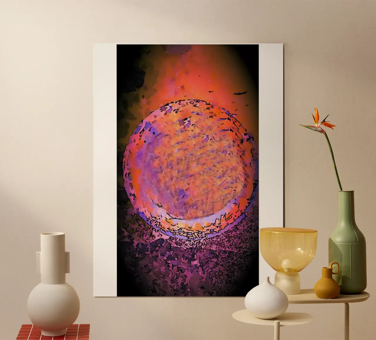 Pianeta poster con telaio in legno da Massimo Frascogna