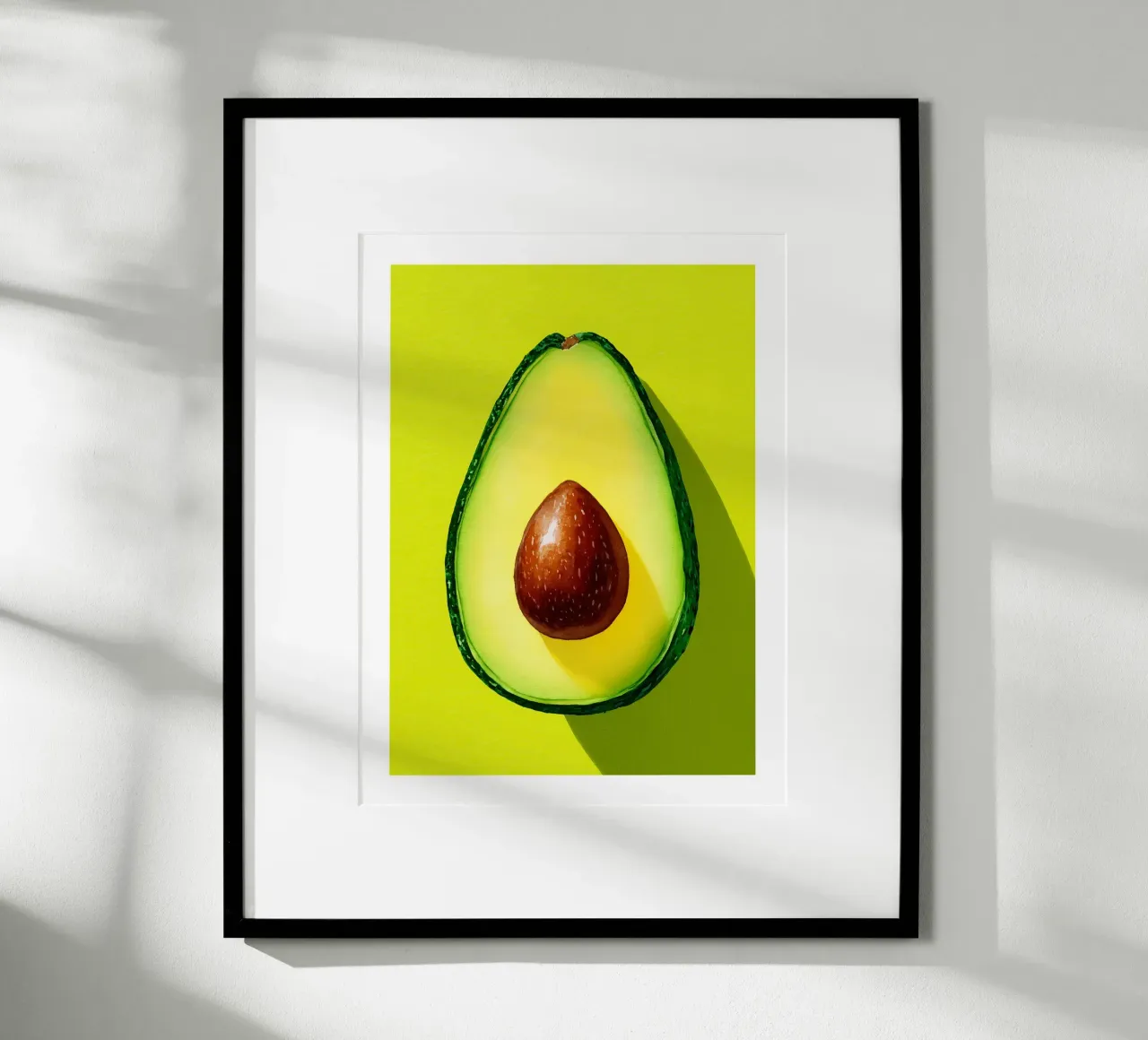 Pop Art Avocado on Sunny Yellow poster by Spice & Spoon Studio