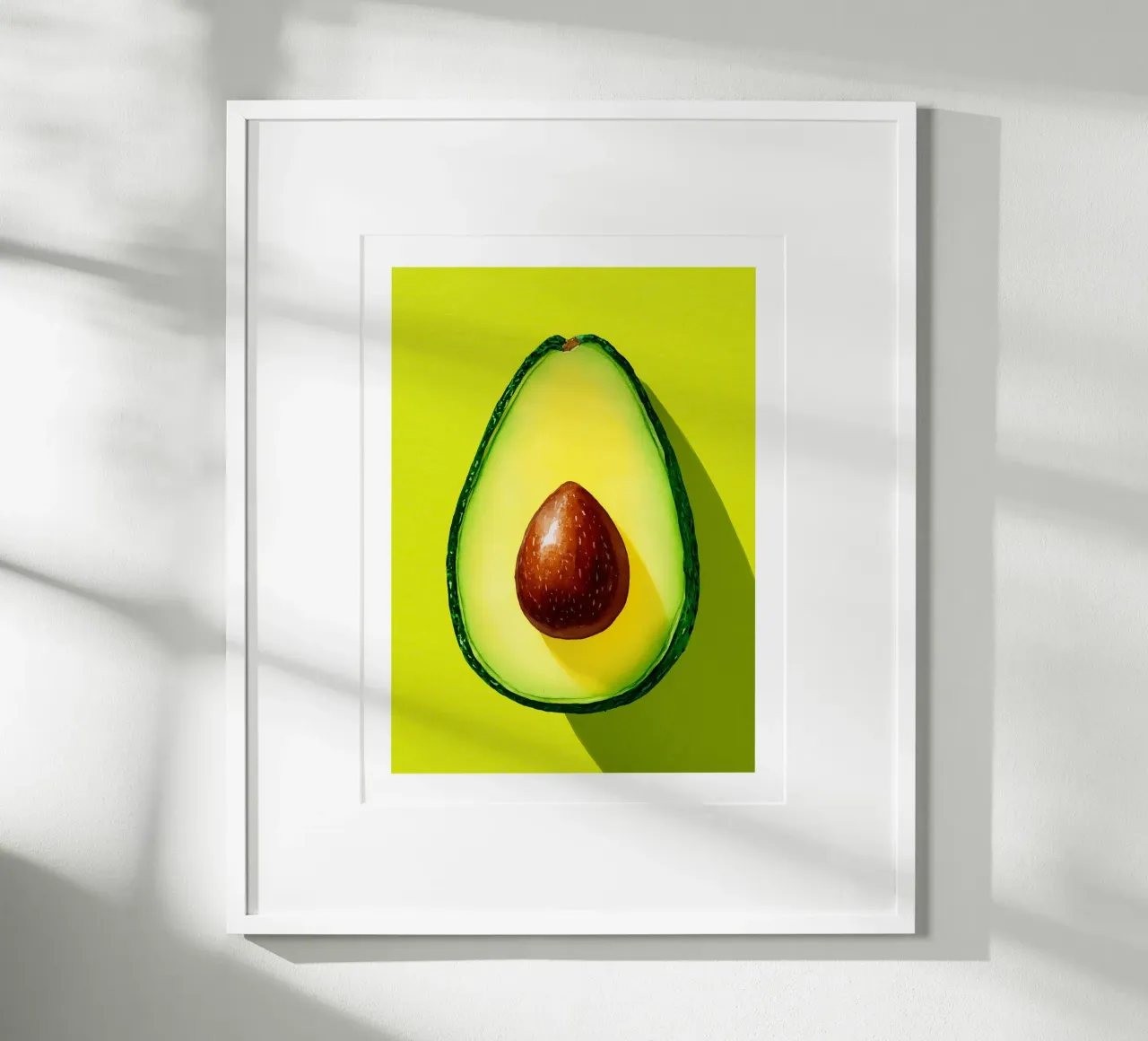Pop Art Avocado on Sunny Yellow poster by Spice & Spoon Studio