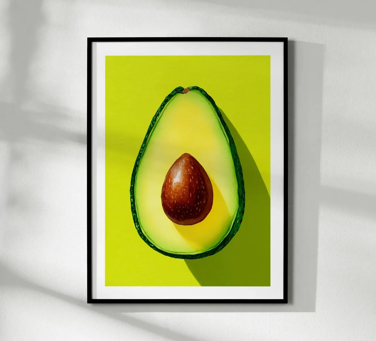 Pop Art Avocado on Sunny Yellow poster by Spice & Spoon Studio