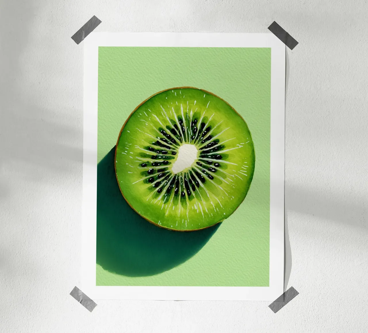 Pop Art Kiwi on Mint Green poster by Spice & Spoon Studio