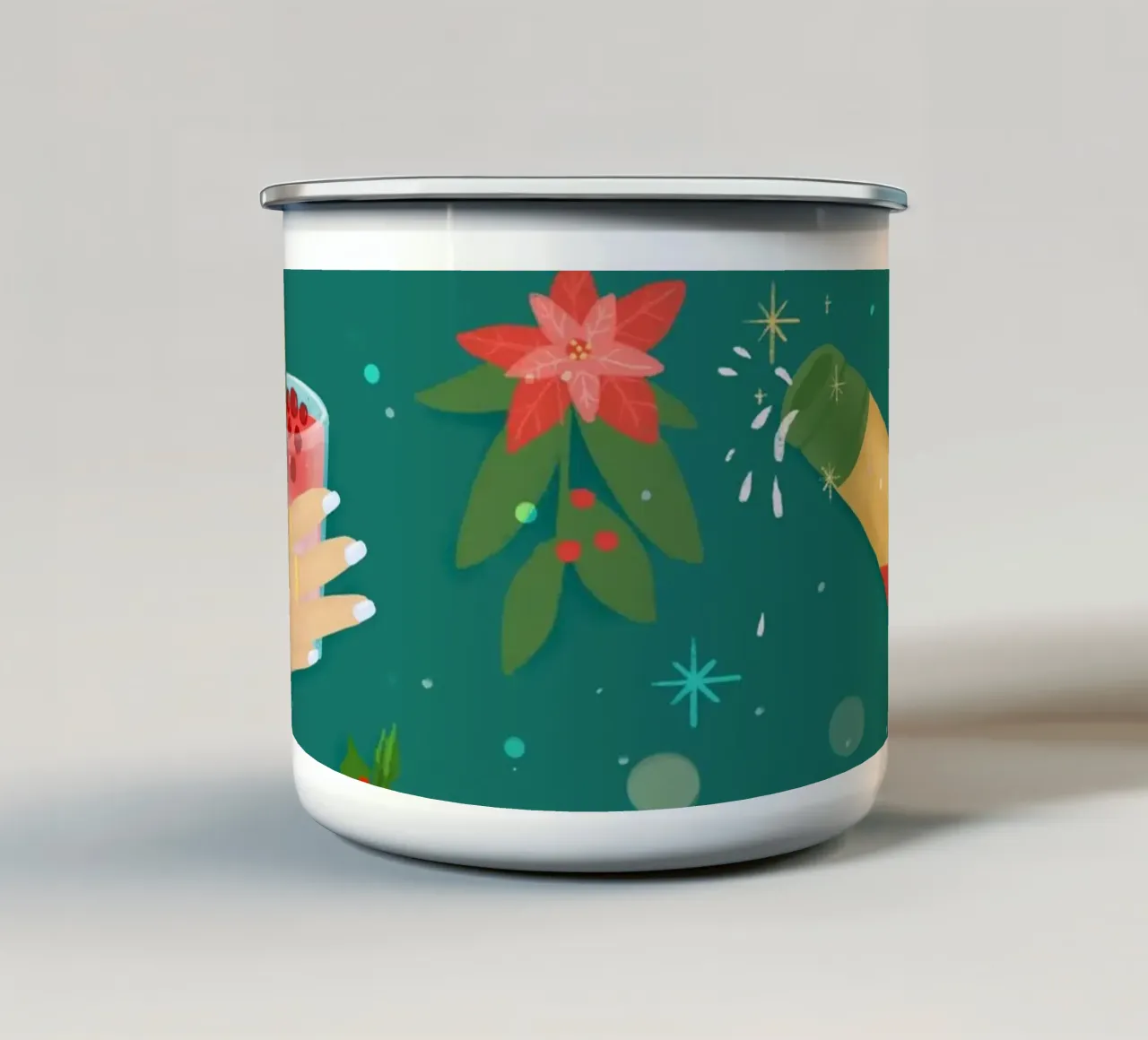 Holiday Cheers tazza in smalto da PetrArts