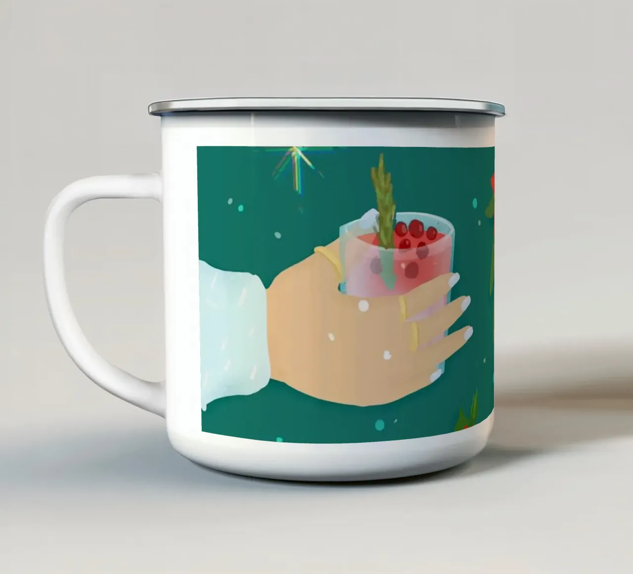 Holiday Cheers tazza in smalto da PetrArts