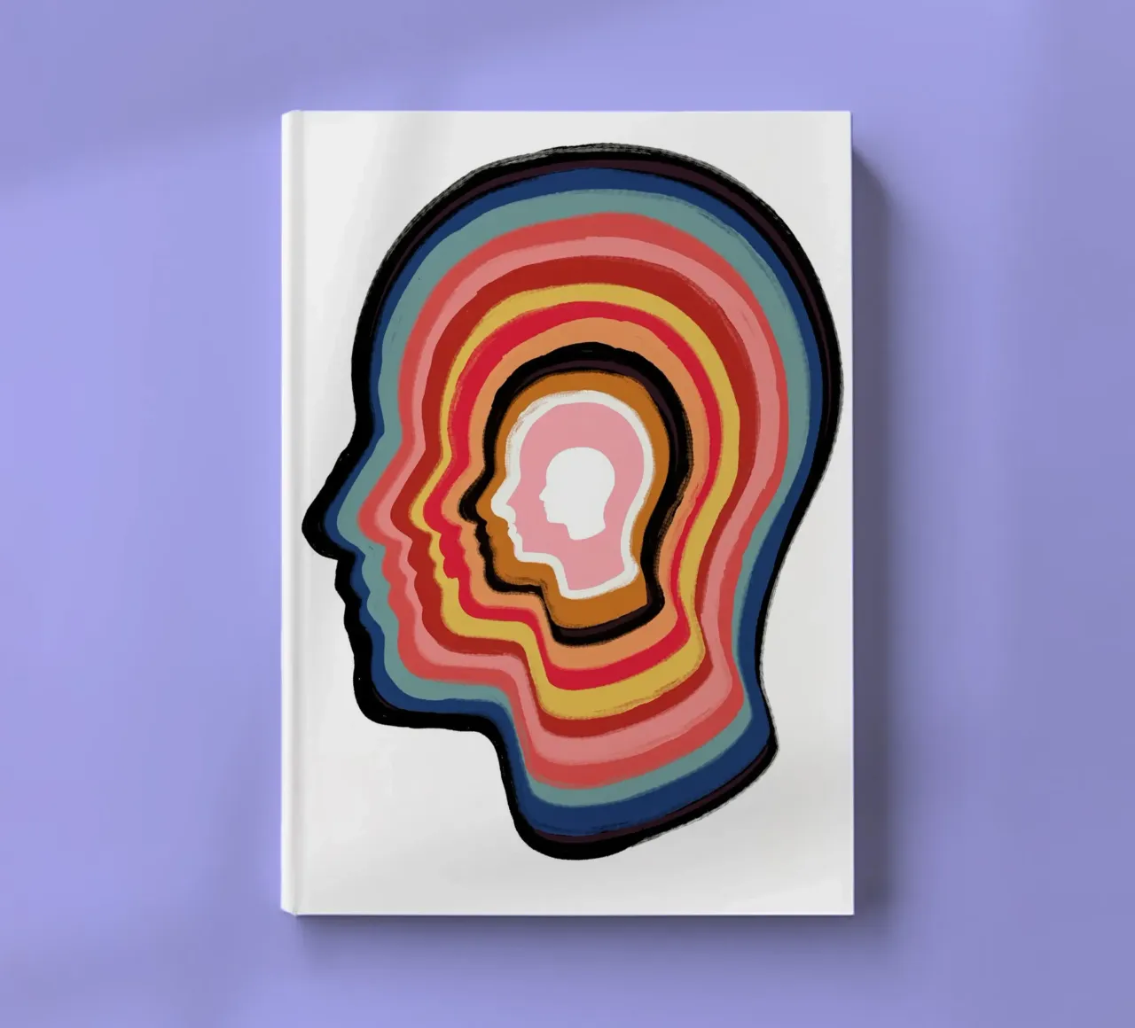 Layers of Mind – Colorful Abstract Poster notebook by Kunst und Kontrast