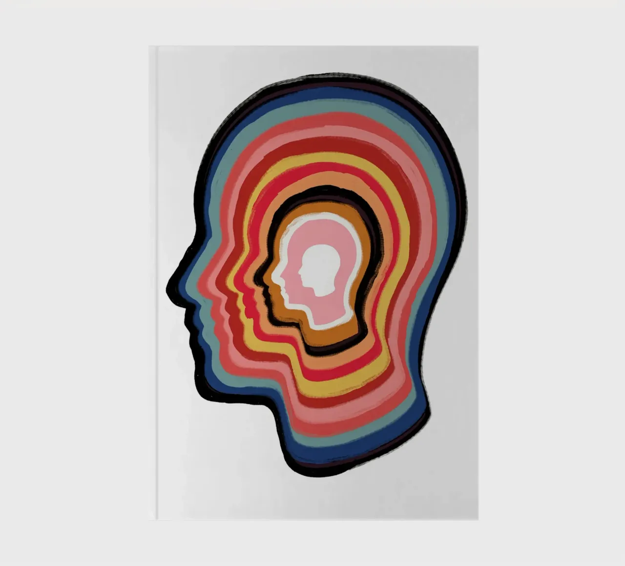 Layers of Mind – Colorful Abstract Poster notebook by Kunst und Kontrast
