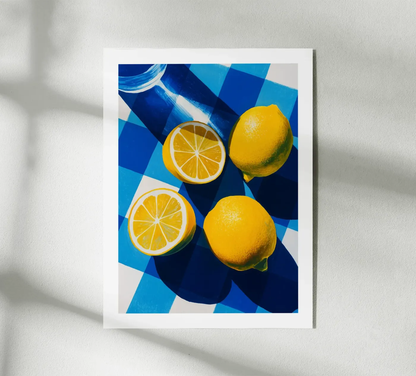 Limoni solari su percalle blu plexiglass da Spice & Spoon Studio