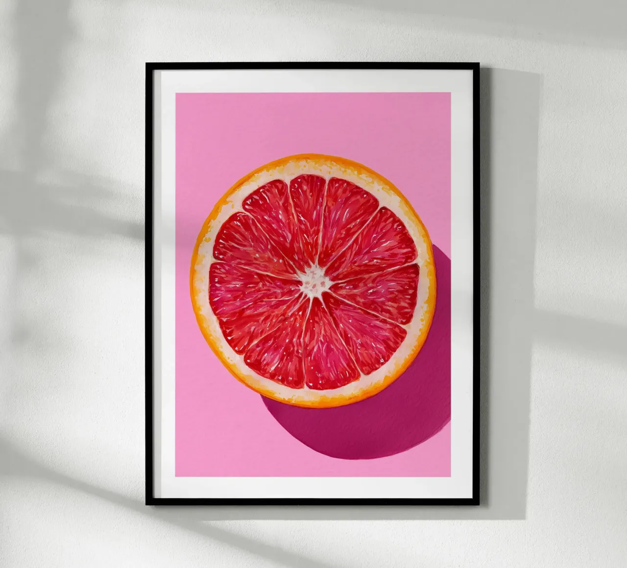 Pompelmo rubino su rosa poster da Spice & Spoon Studio