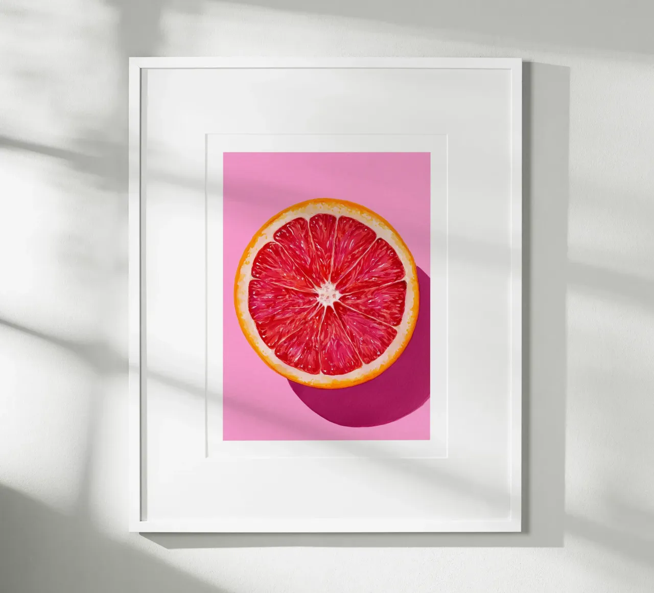 Pompelmo rubino su rosa poster da Spice & Spoon Studio