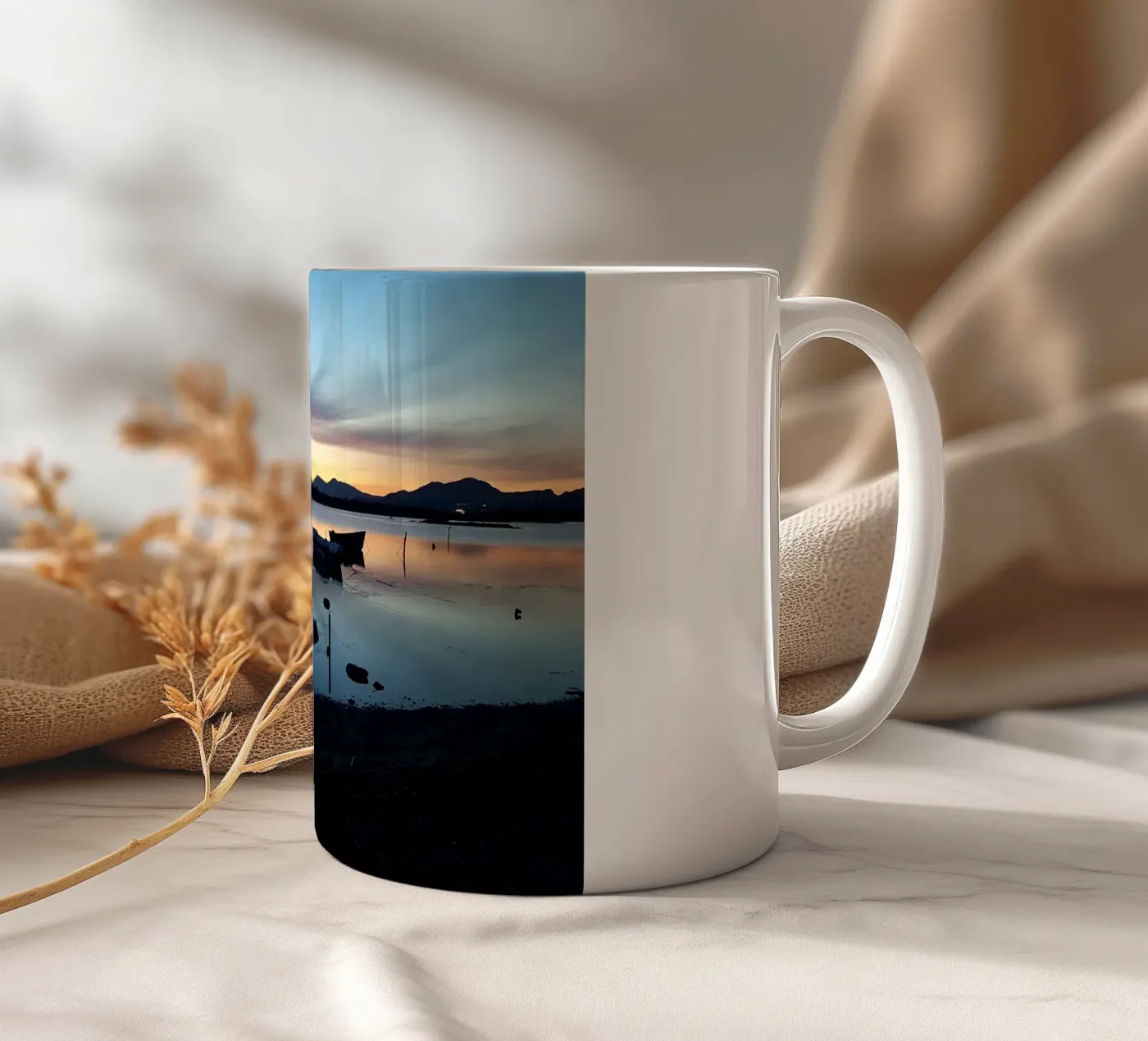 Sonnenuntergang Keramik Tasse von Massimo Frascogna