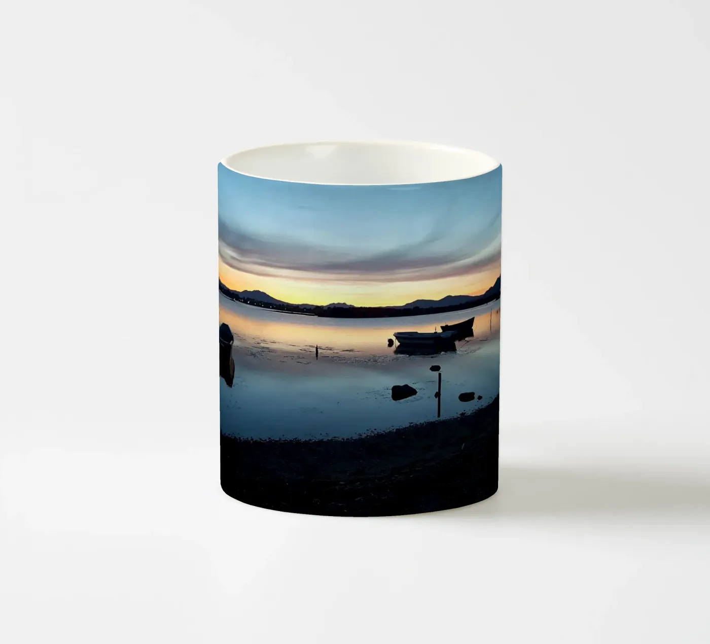 Sonnenuntergang Keramik Tasse von Massimo Frascogna