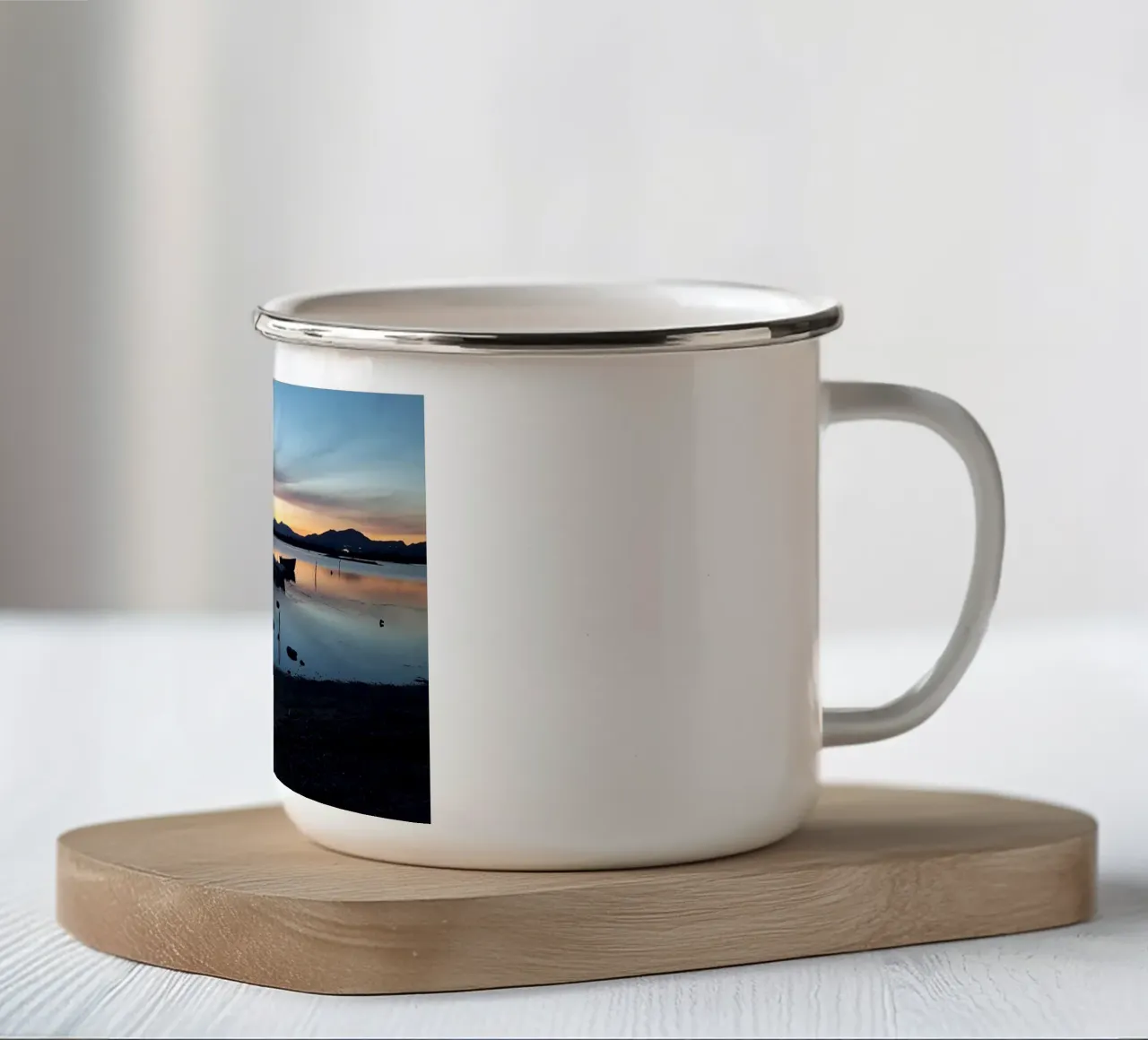 Sunset tazza in smalto da Massimo Frascogna