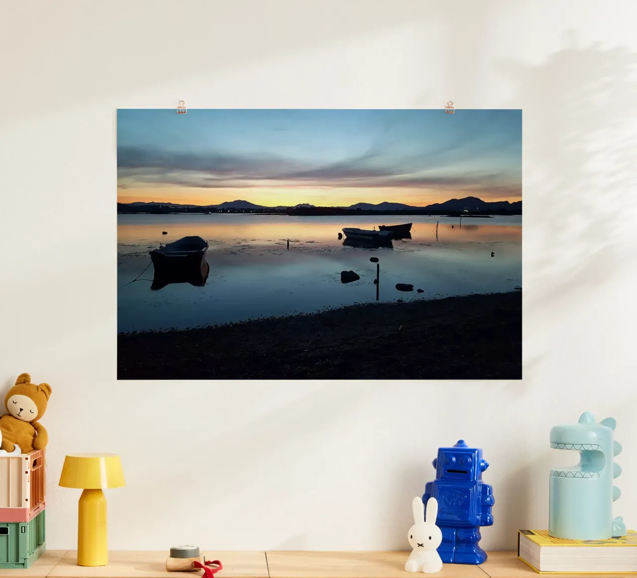 Sunset poster con telaio in alluminio da Massimo Frascogna
