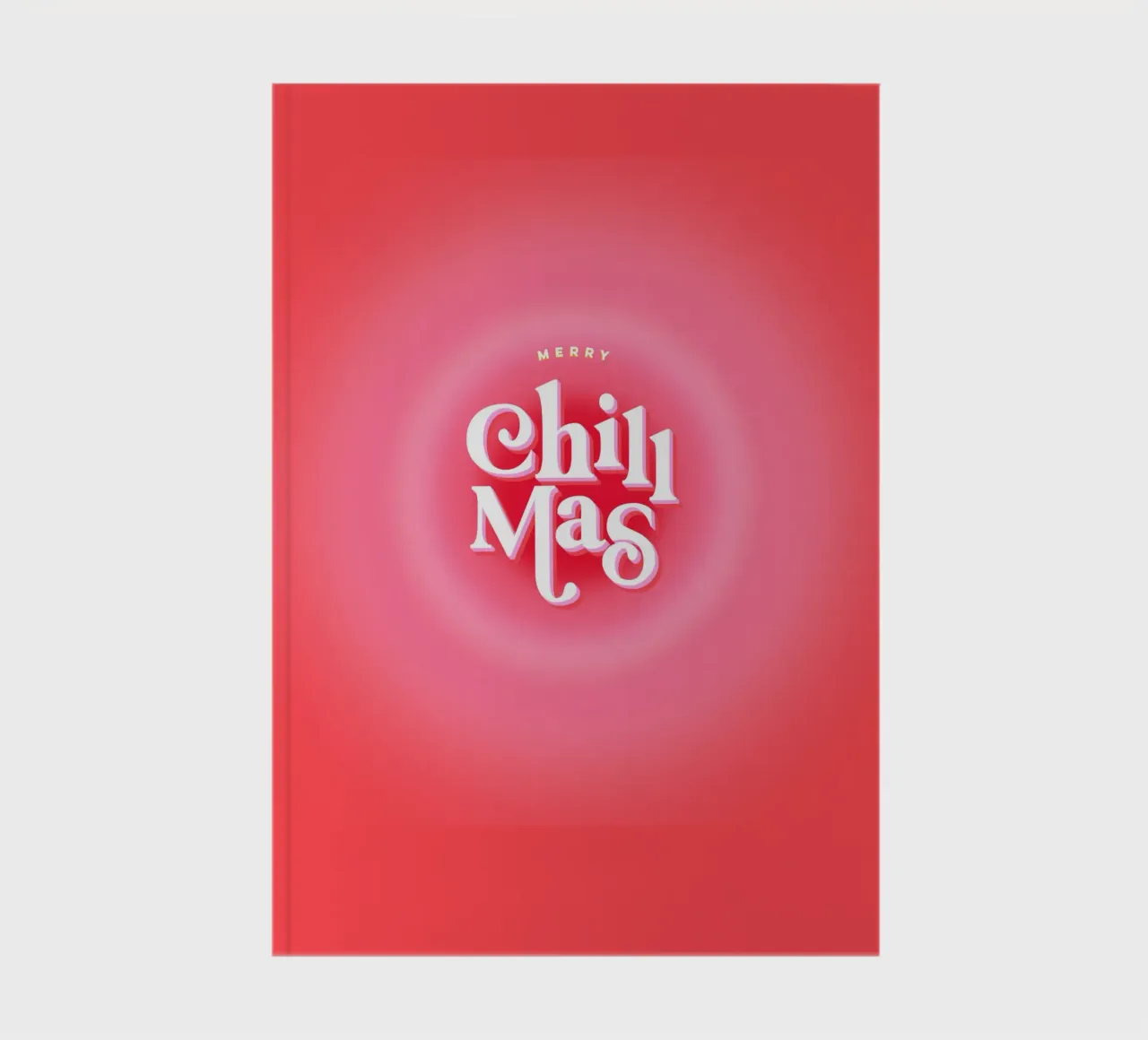 Merry Chill-mas - Noël Pun rose vif et rouge carnet de notes de Dominique Vari Christmas