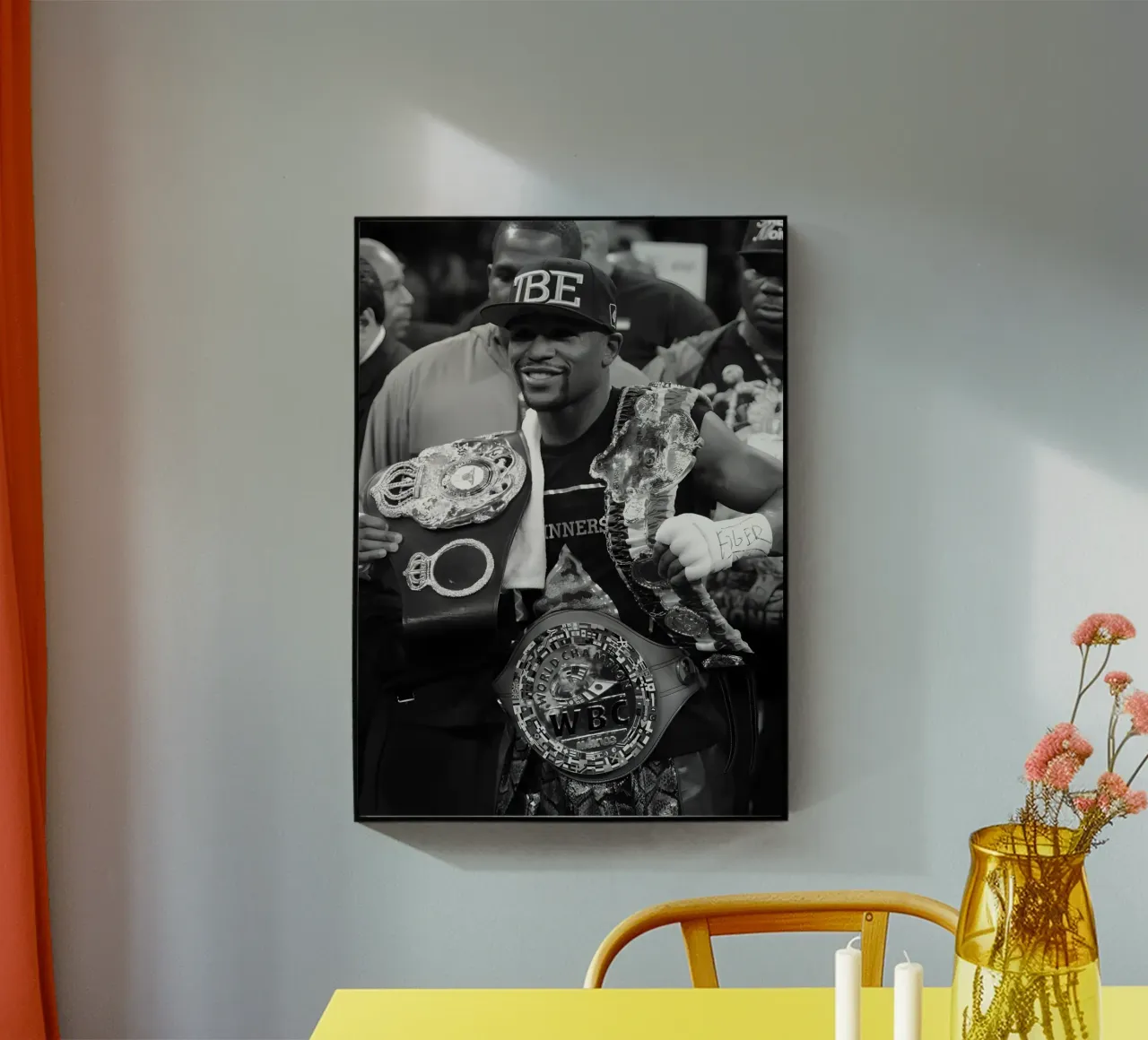 Floyd Boxing plexiglass da Black White Poster