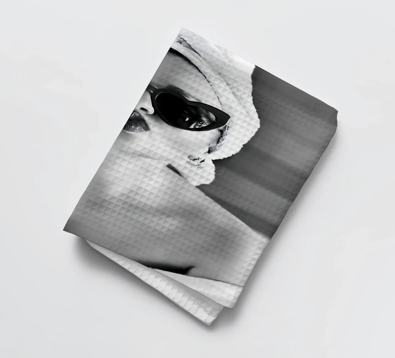 Invio di un bacio in bianco e nero canovaccio da cucina da Galery Vintage