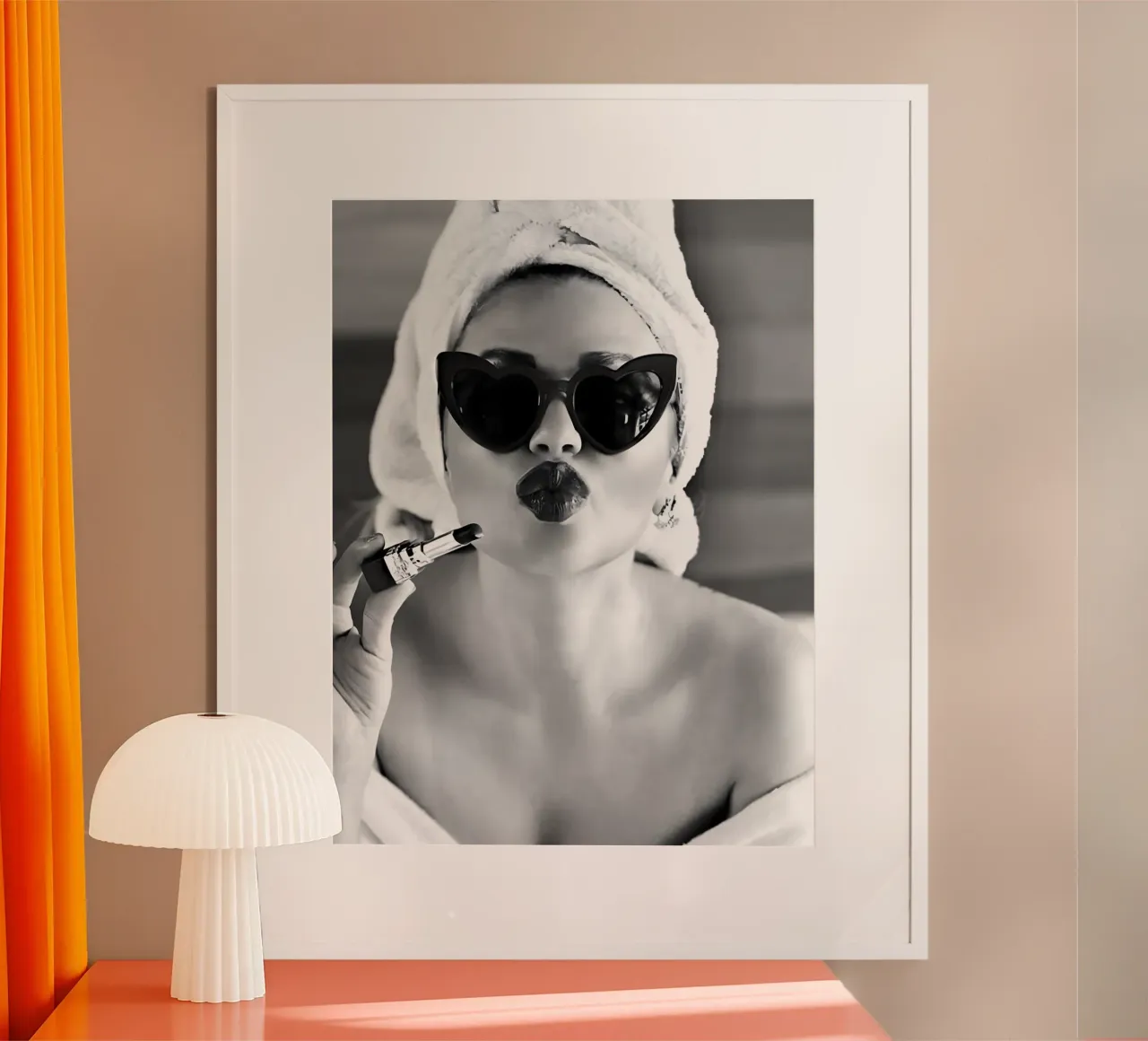 Invio di un bacio in bianco e nero carta hahnemühle da Galery Vintage