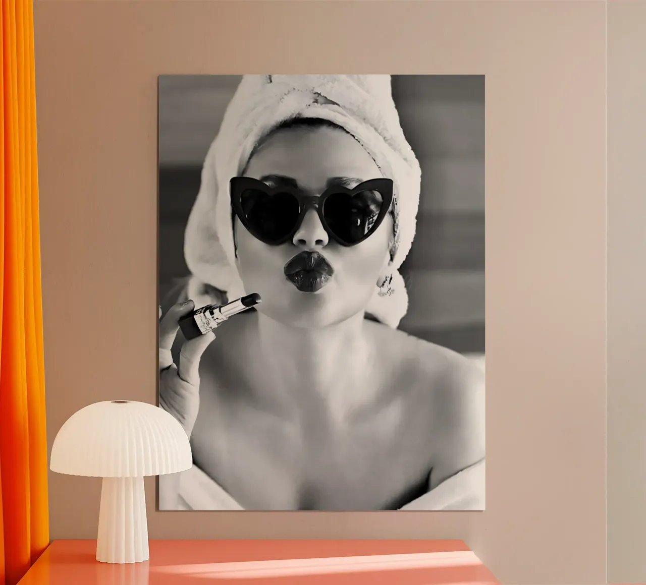 Invio di un bacio in bianco e nero carta hahnemühle da Galery Vintage