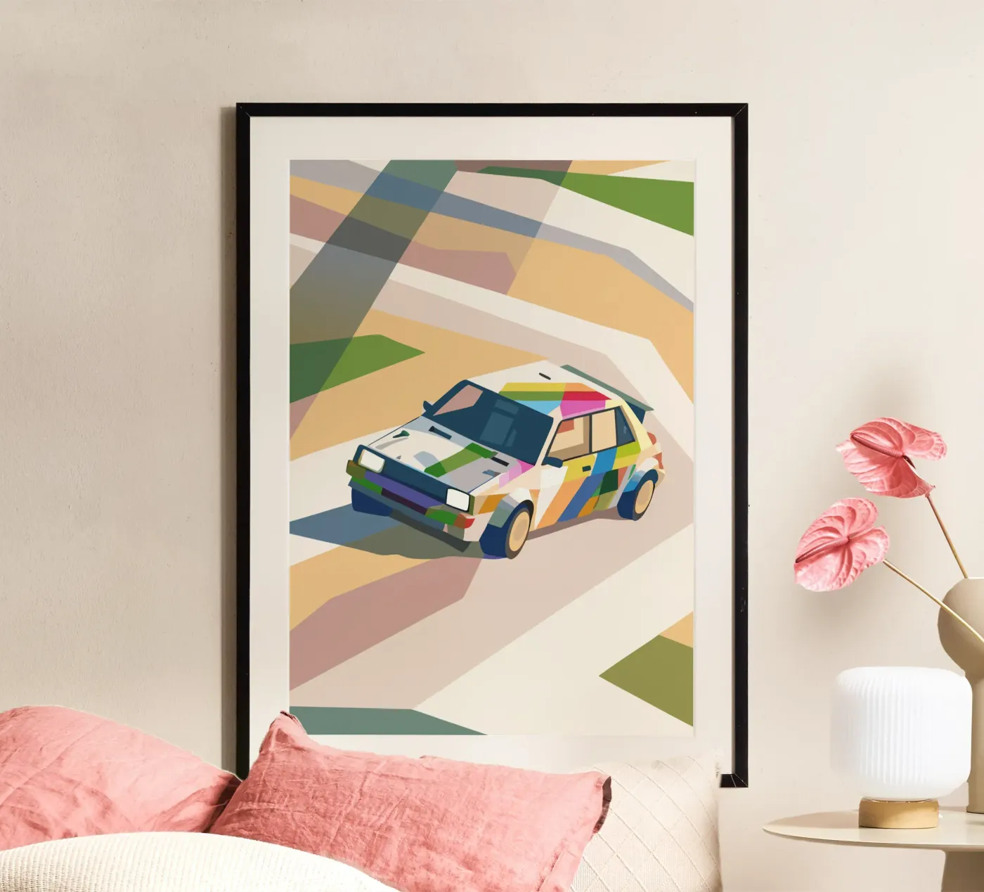 Schrägheck Auto Poster von POLYGON SPECIAL