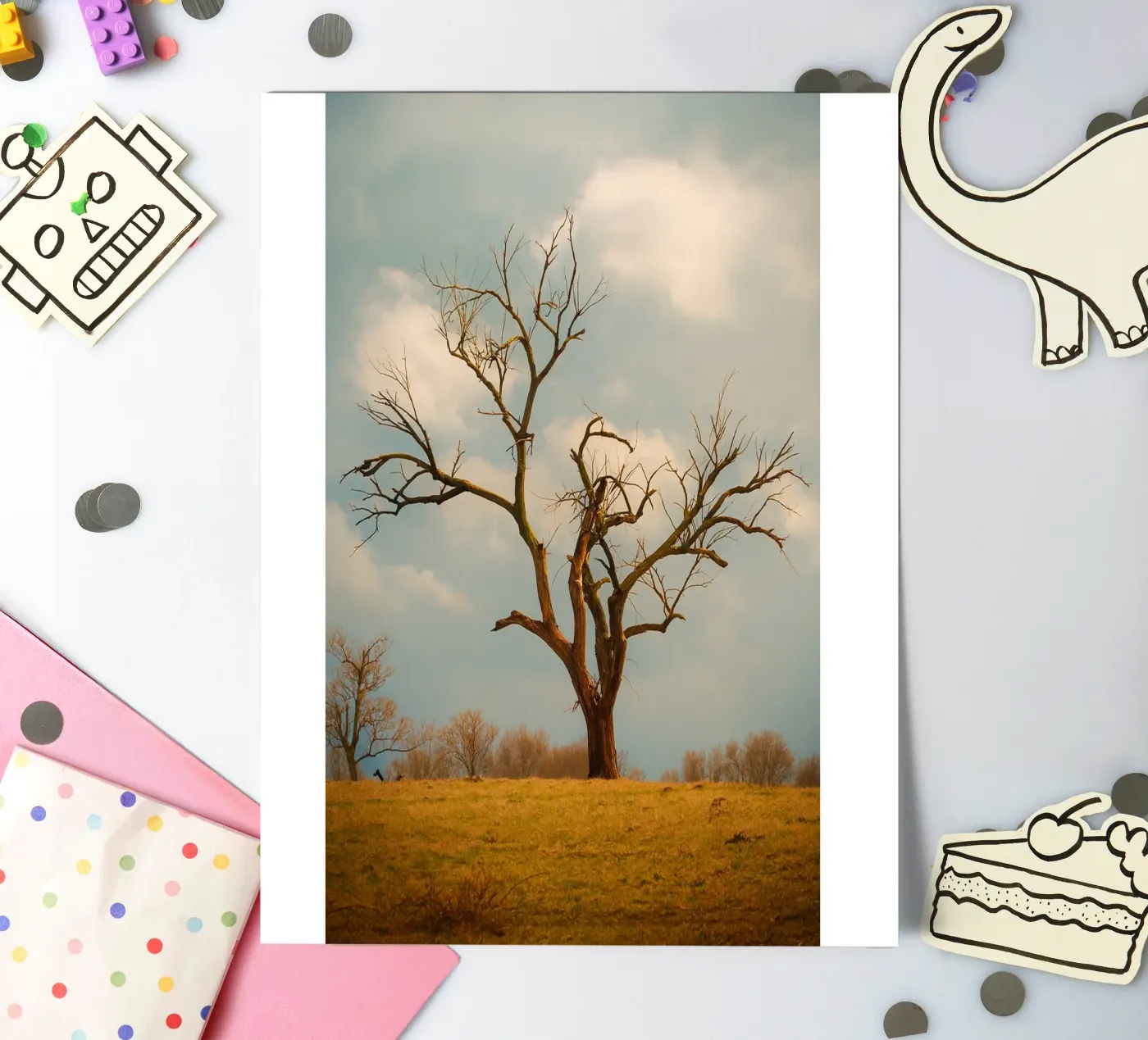 single dry tree sticker sheet by Maraza