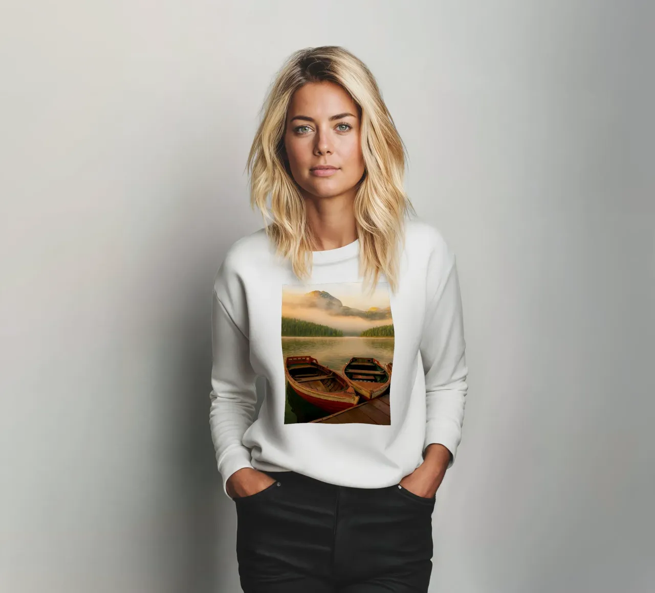 twoo cano sul lago felpa da Maraza