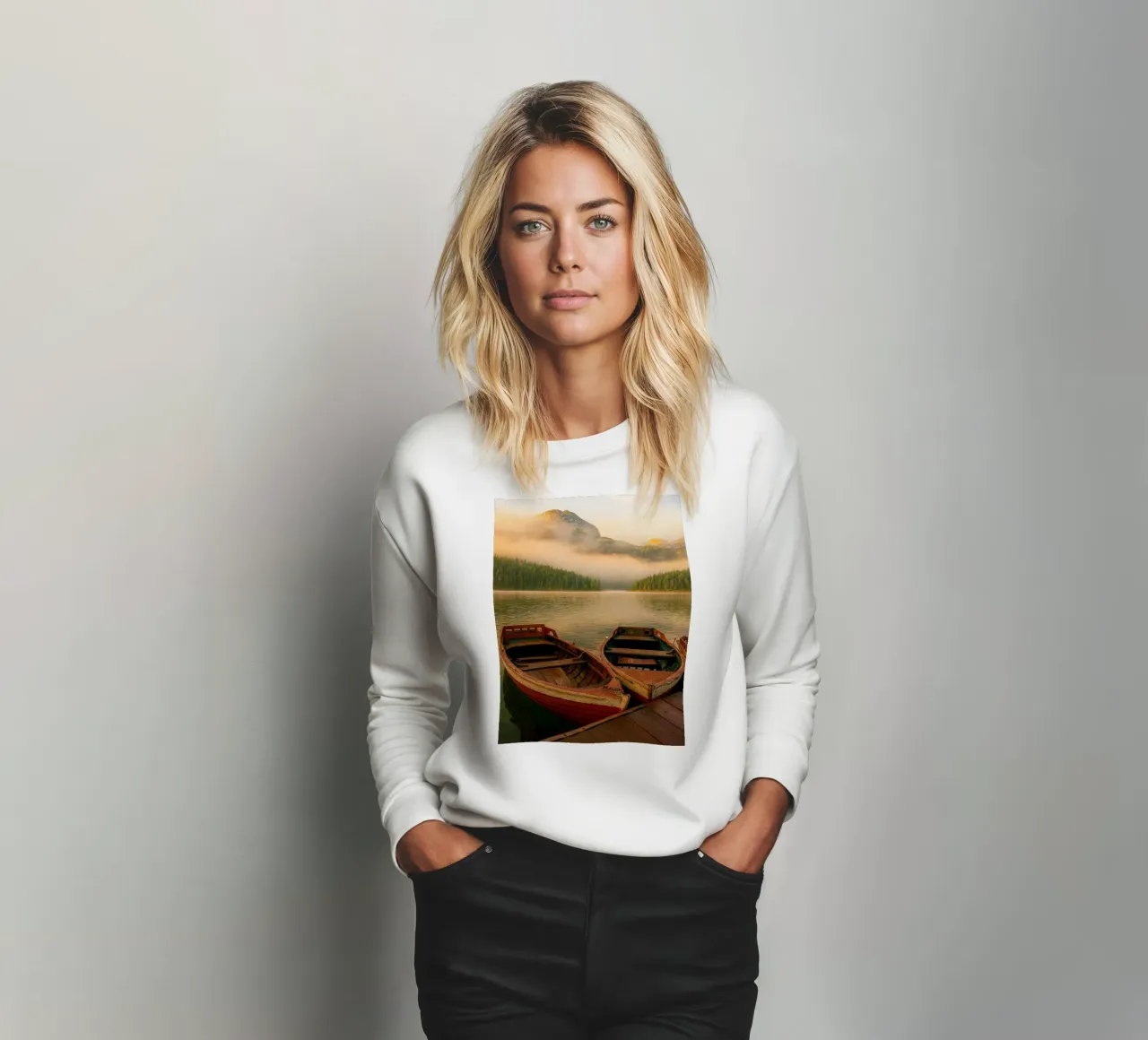 twoo cano sul lago felpa da Maraza