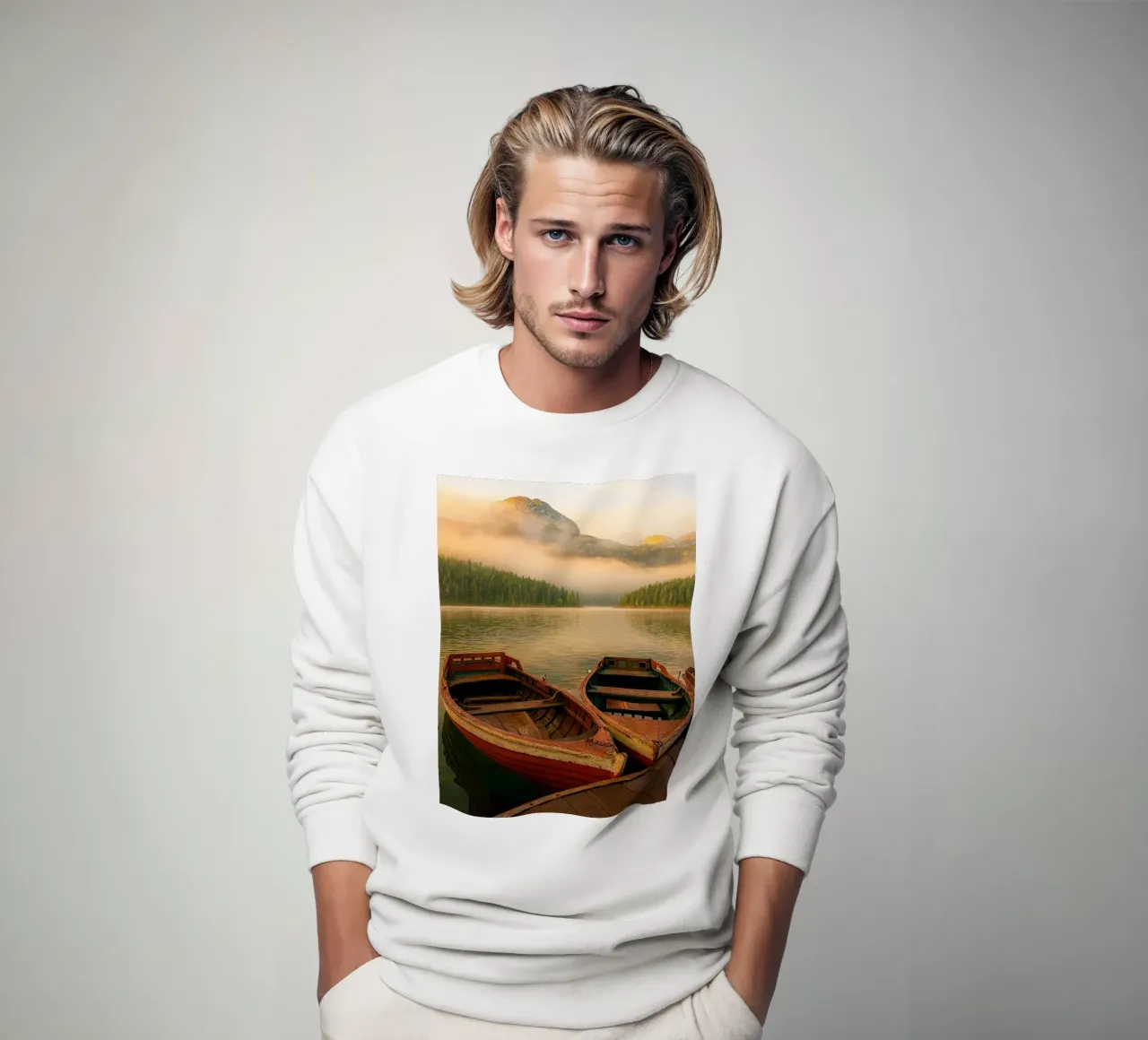 twoo cano sul lago felpa da Maraza