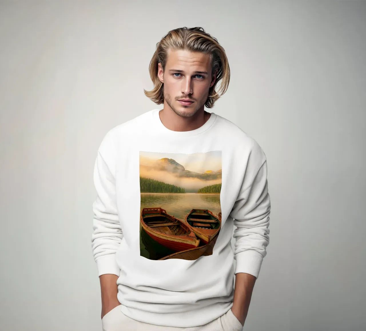 twoo cano sul lago felpa da Maraza