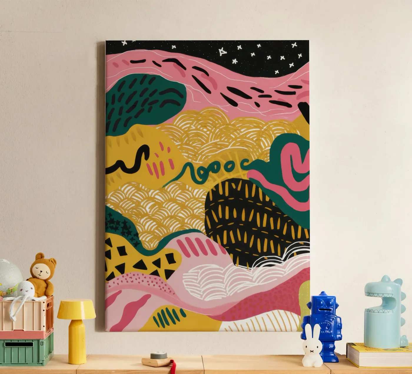 Gilded Primal Scribbles canvas by paintbelieve