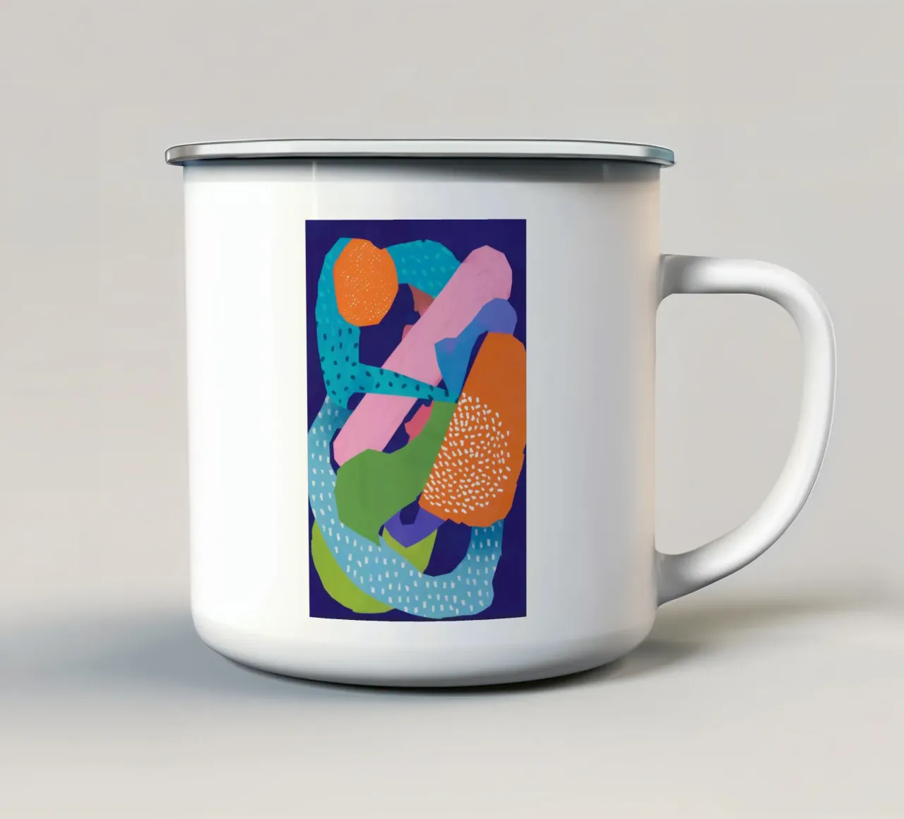 Forme di ciottoli sereni tazza in smalto da paintbelieve