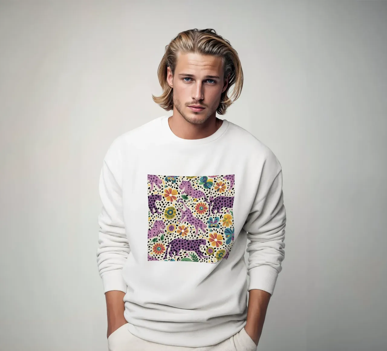 Leopardi viola regale felpa da paintbelieve