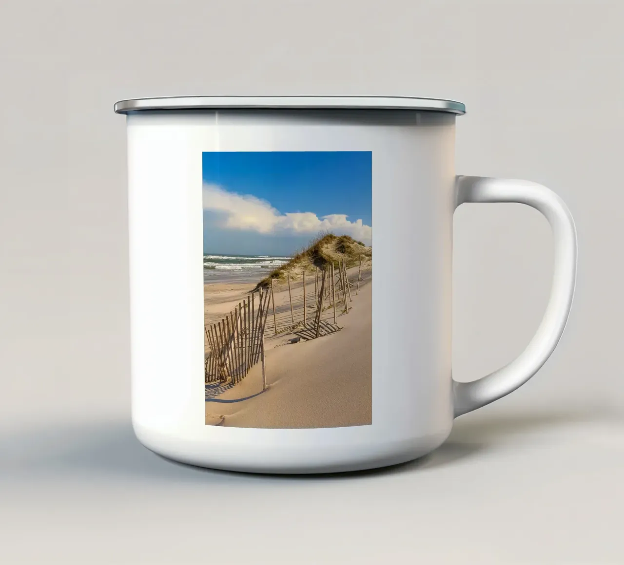 recinzione della spiaggia tazza in smalto da Klapadoa