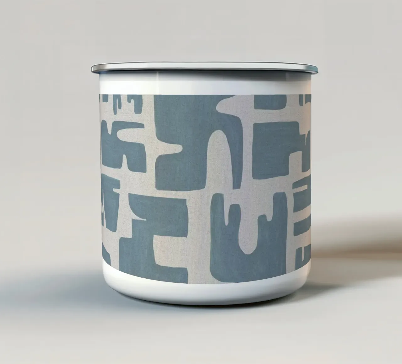 Blu metà secolo I tazza in smalto da Orara Studio