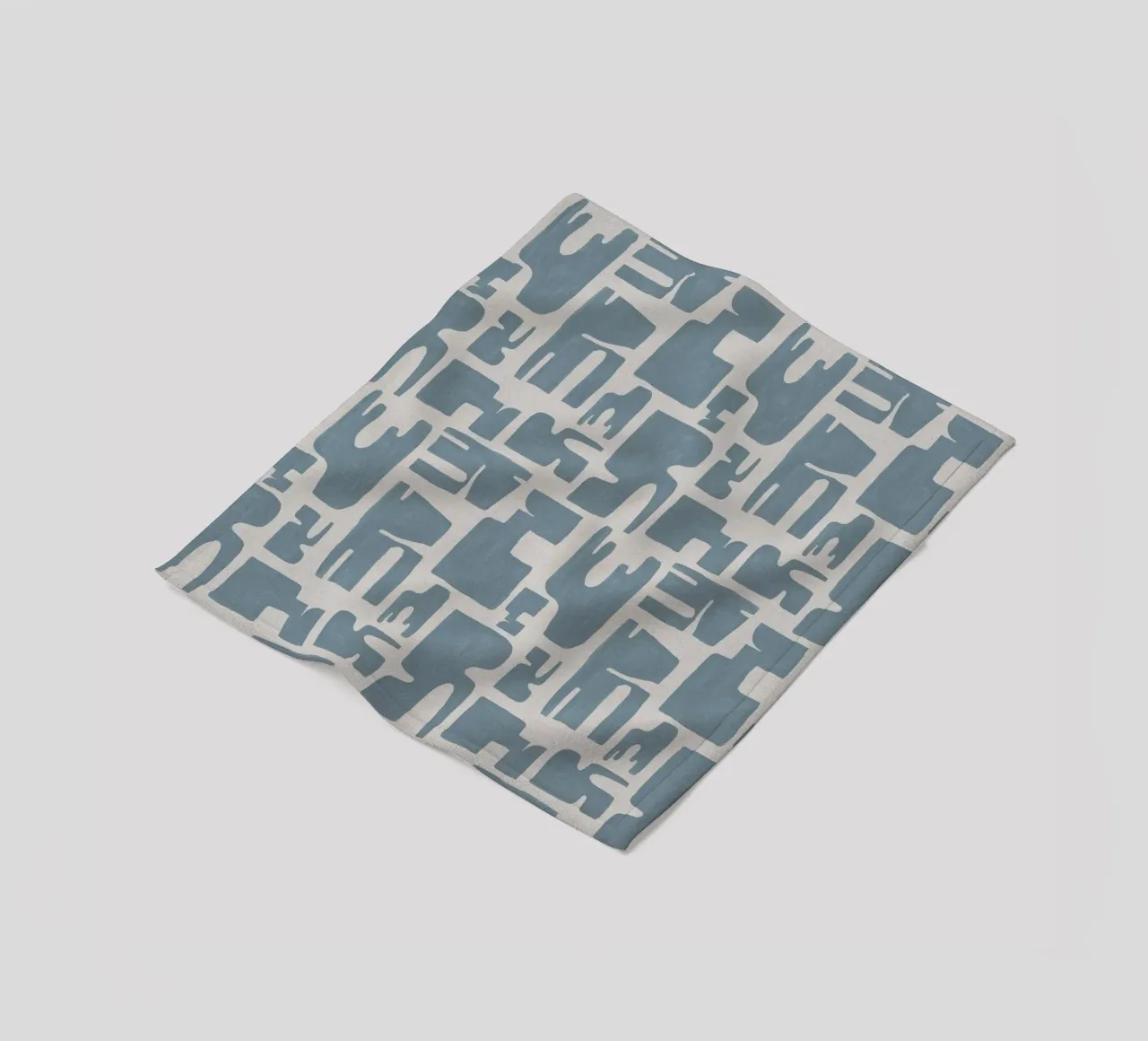 Blu metà secolo I coperta in pile da Orara Studio