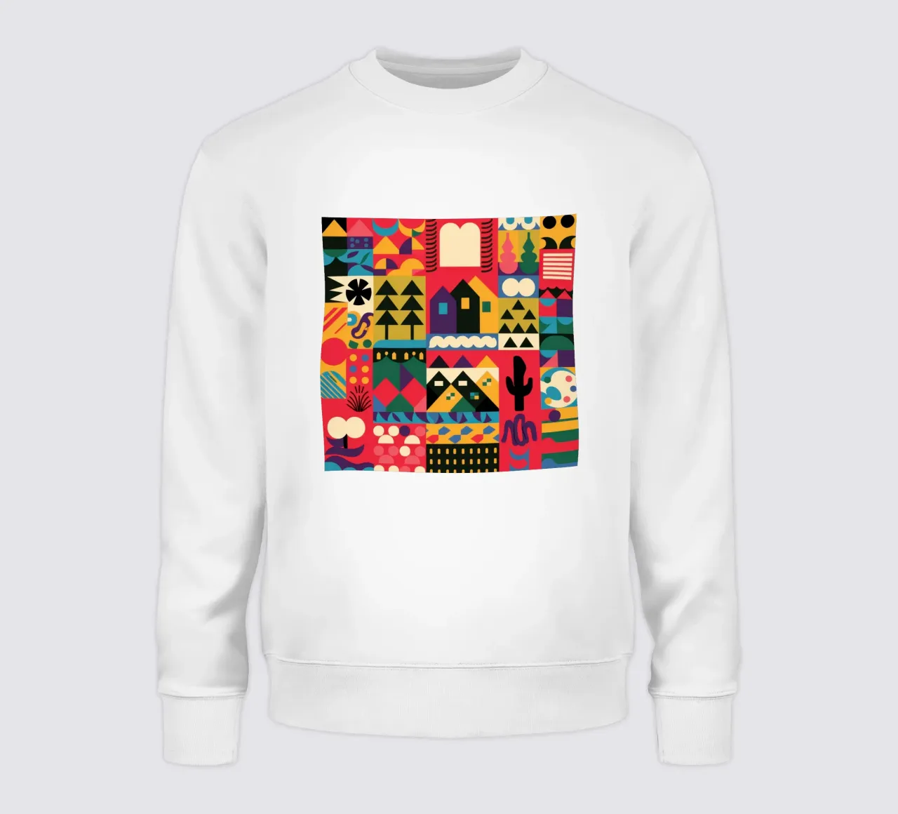 Labirinto geometrico folcloristico felpa da Sky Velour