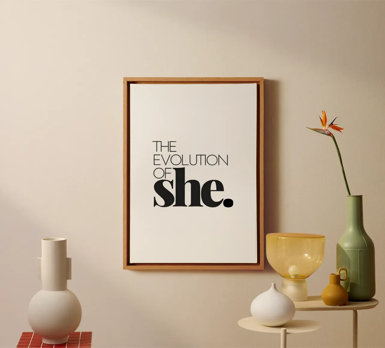 She Evolution canvas van QuoteFrame