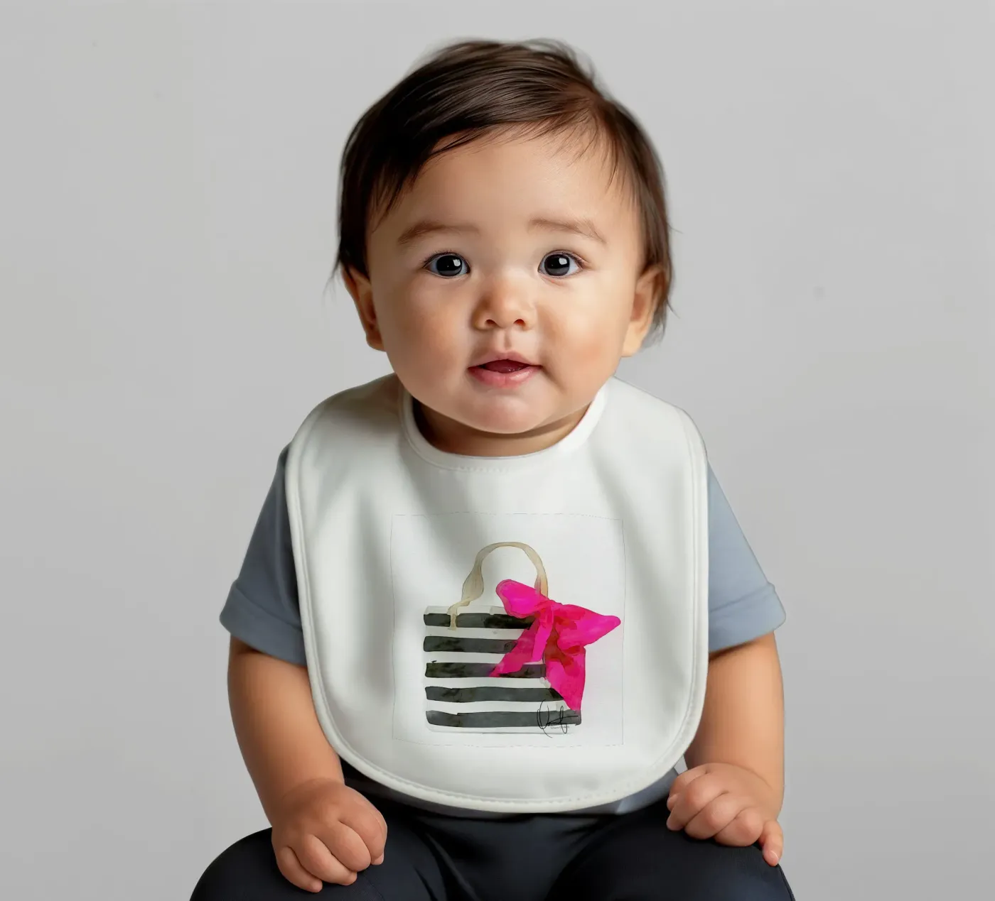 French Outing baby bib by Xchange Art Studio