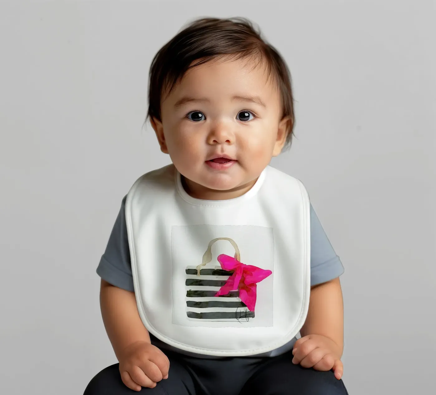 French Outing baby bib by Xchange Art Studio
