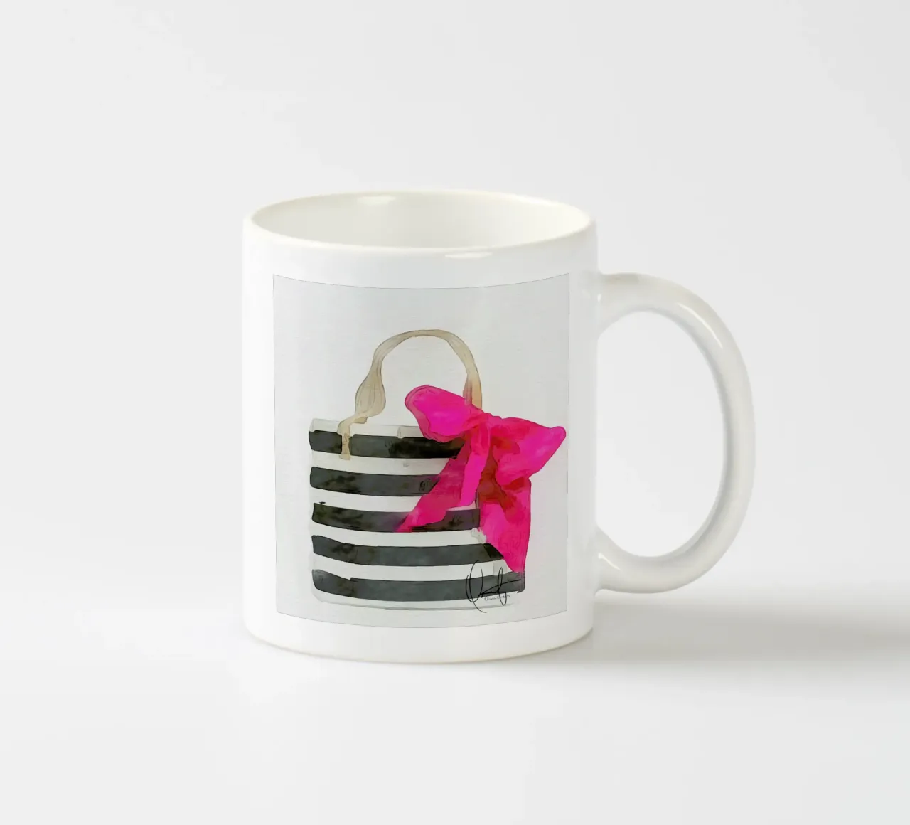 French Outing ceramic mug by Xchange Art Studio