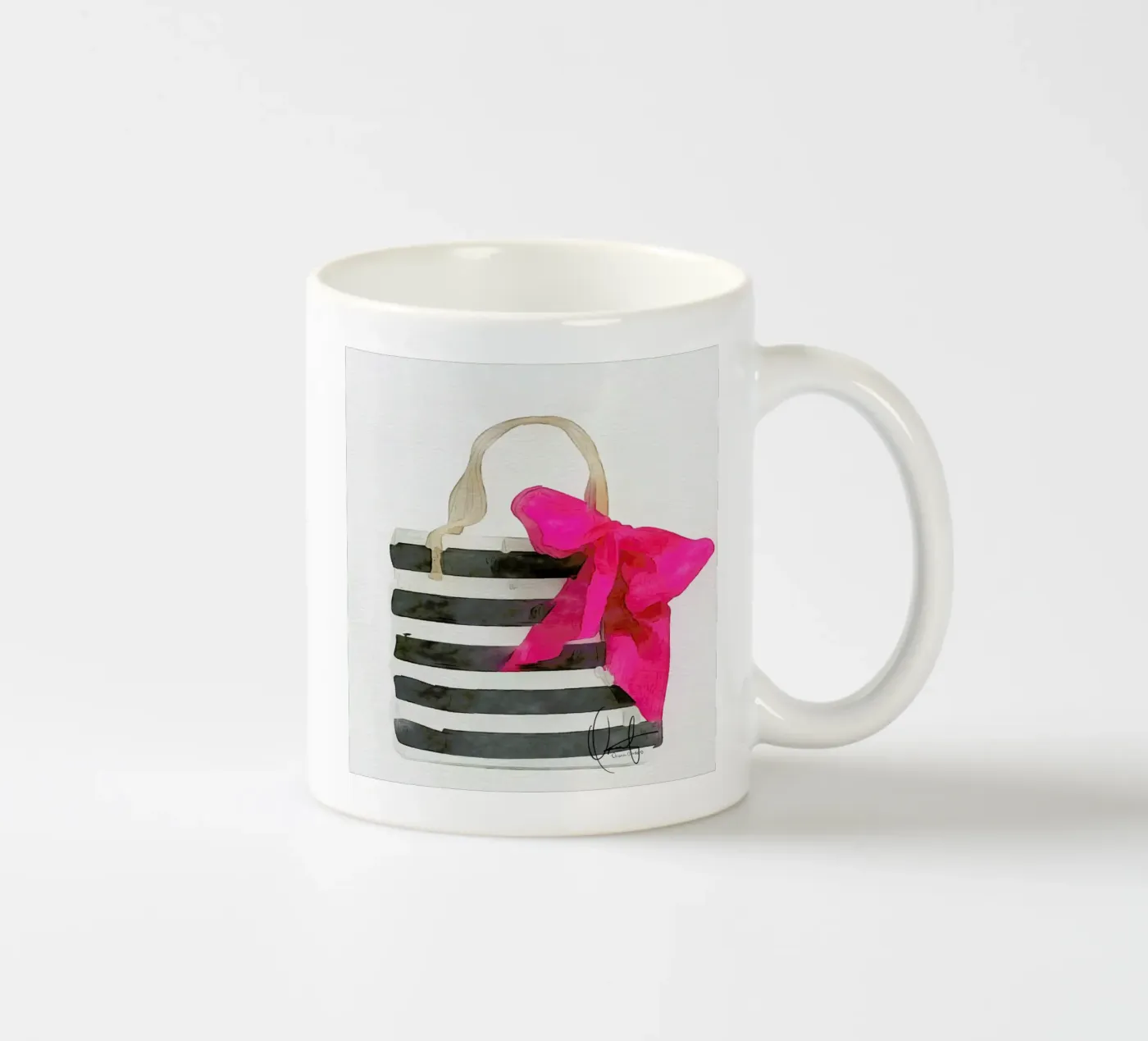 French Outing ceramic mug by Xchange Art Studio
