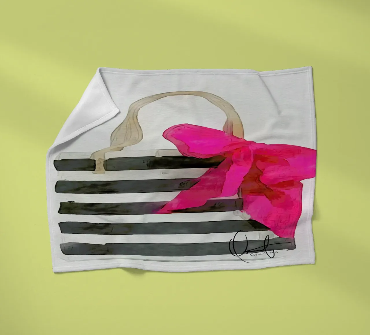 French Outing fleecedeken van Xchange Art Studio