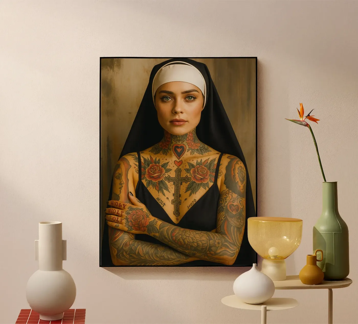 well tattoed acrylic glass by Klapadoa